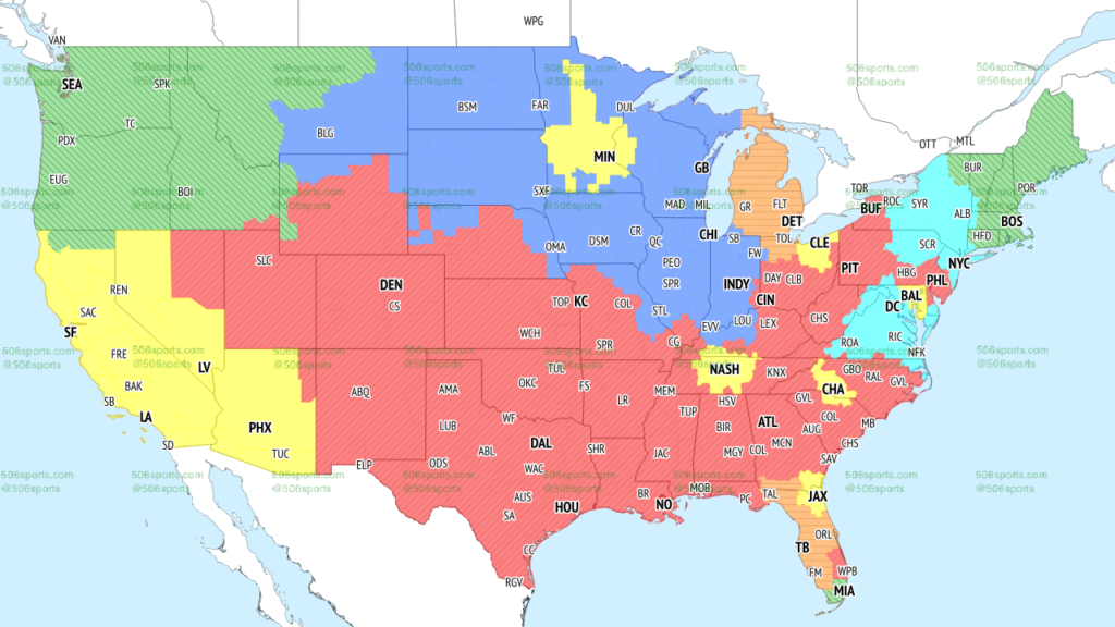 NFL Coverage Map Week 2 TV Schedule for FOX, CBS Broadcasts